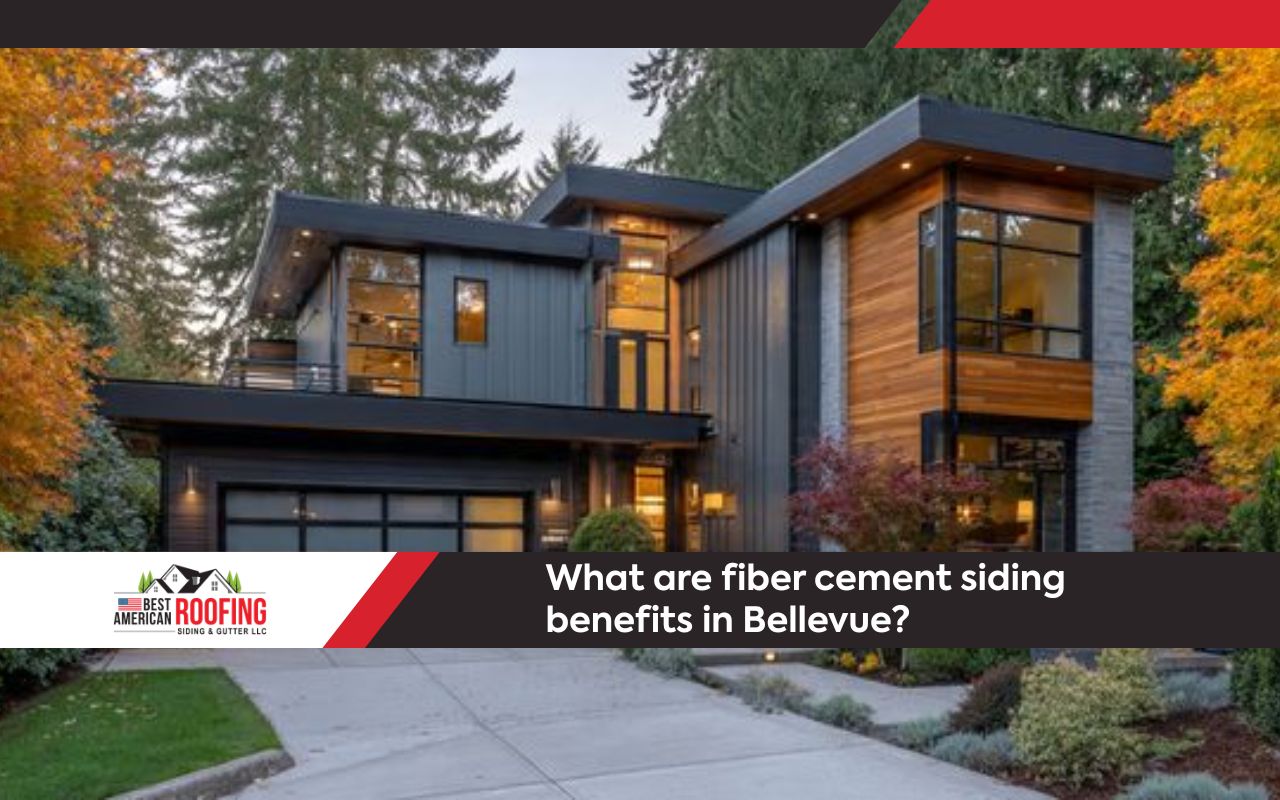 Fiber Cement Siding Benefits in Bellevue with modern curb appeal on a Northwest home