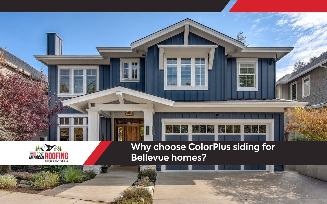 James Hardie ColorPlus in Bellevue home exterior with clean fiber cement siding lines